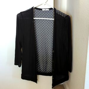 Black cardigan with Hearts